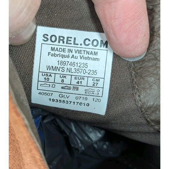 Sorel Booties Womens Size 10 Lolla Suede Leather Cut Out Boot Ankle Rust/Brown - Picture 7 of 10